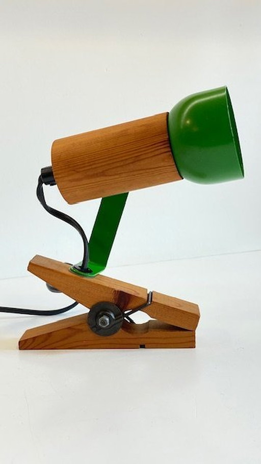 Adjustable spotlight on clamp 70's France