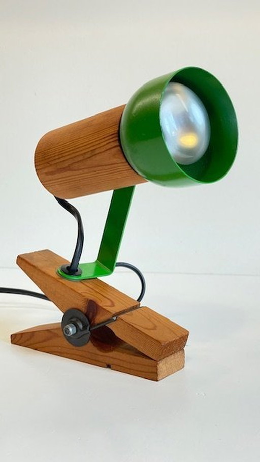 Adjustable spotlight on clamp 70's France