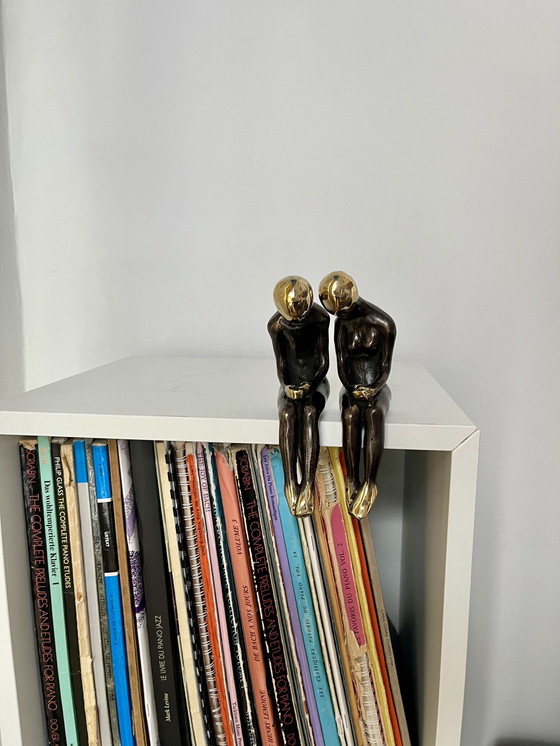 Image 1 of Bronze Sculpture Seated Couple