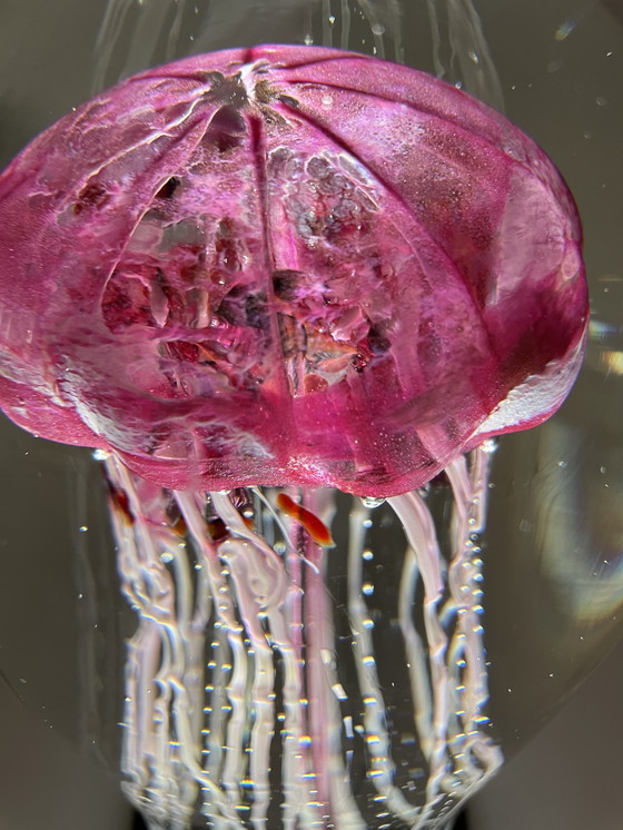 Image 1 of Unique Glass Object " Jellyfish " By Petr Kuchta