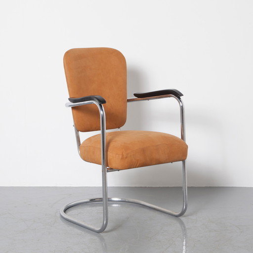 Armchair Fana Metaal Paul Schuitema new leather