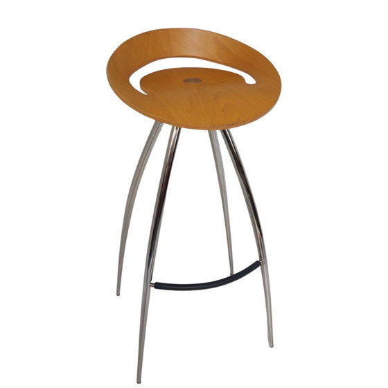 Image 1 of Sigurdur Thorsteinsson - Design Group Italia - Magis - Barstool model ‘Lyra’ - Dark oak