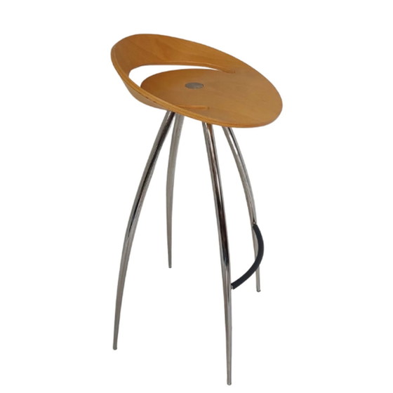 Image 1 of Sigurdur Thorsteinsson - Design Group Italia - Magis - Barstool model ‘Lyra’ - Dark oak