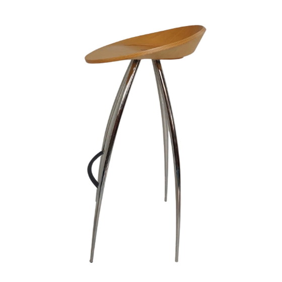 Image 1 of Sigurdur Thorsteinsson - Design Group Italia - Magis - Barstool model ‘Lyra’ - Dark oak