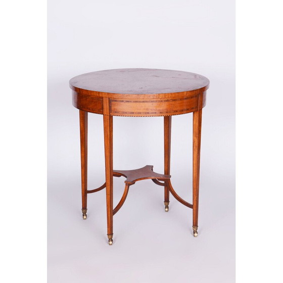 Image 1 of Vintage Biedermeier cherry-tree round side table, France 1850s