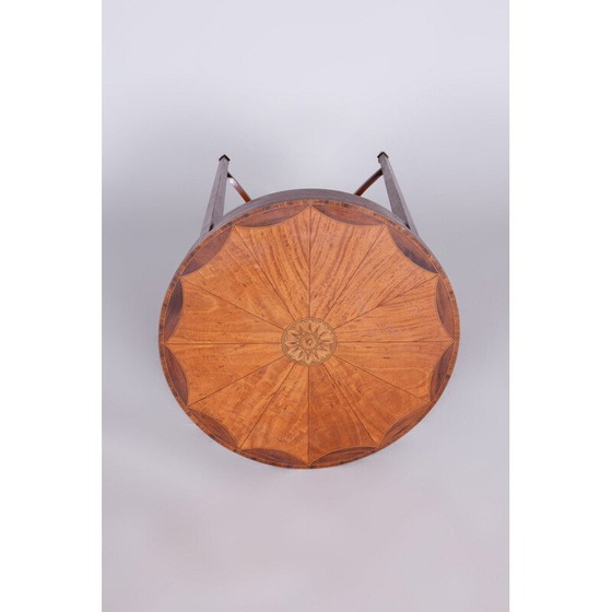 Image 1 of Vintage Biedermeier cherry-tree round side table, France 1850s