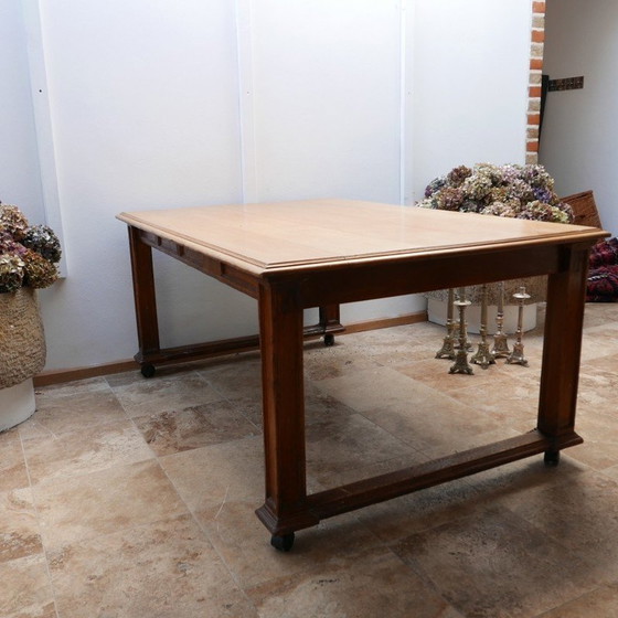 Image 1 of Vintage English oak refectory table, 1920