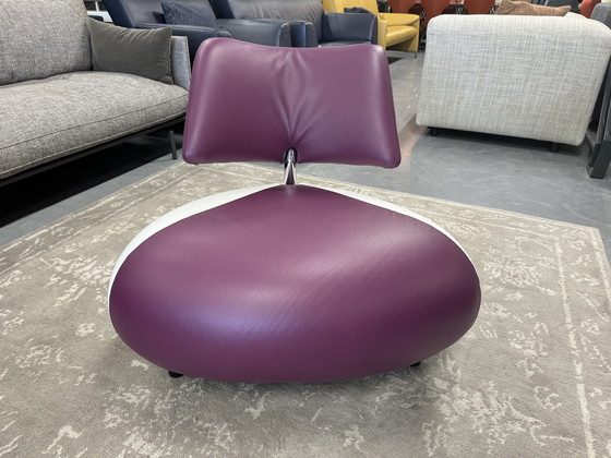 Image 1 of Leolux Pallone Armchair purple white leather