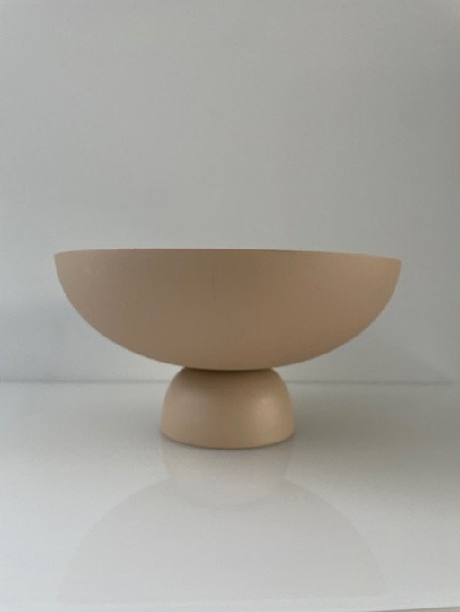 Modern Minimalist Bowl Pastel/Nude Matte Coated Metal