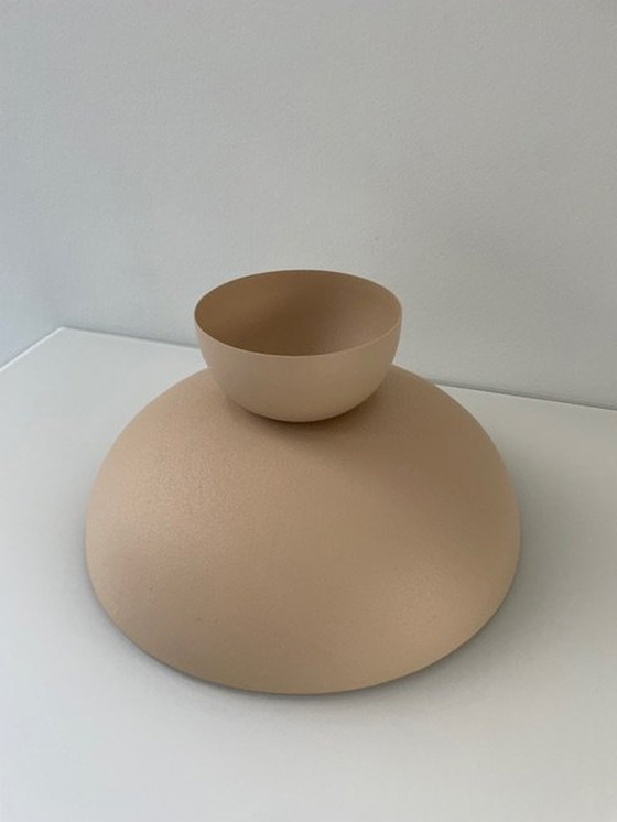 Image 1 of Modern Minimalist Bowl Pastel/Nude Matte Coated Metal