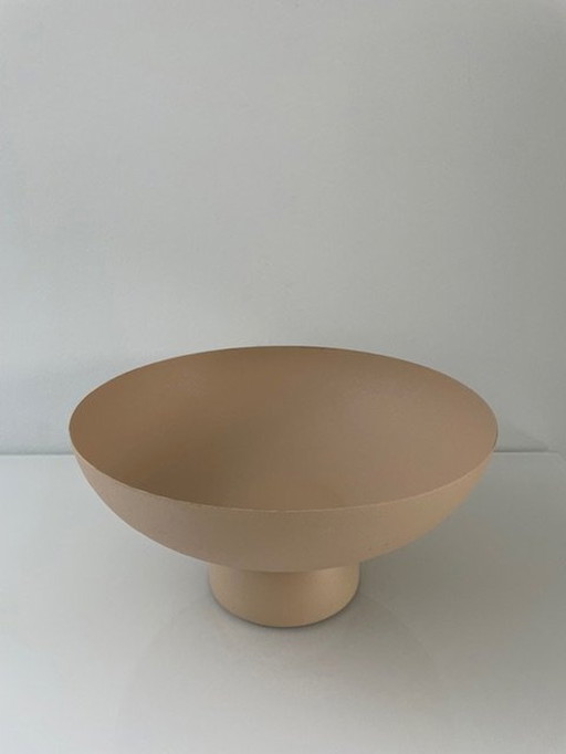 Modern Minimalist Bowl Pastel/Nude Matte Coated Metal