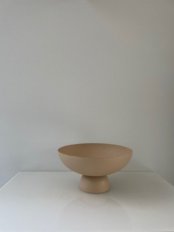 Image 1 of Modern Minimalist Bowl Pastel/Nude Matte Coated Metal