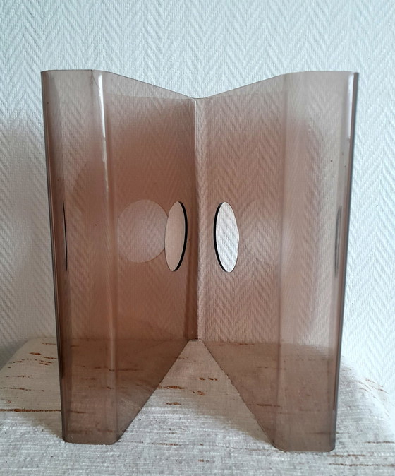 Image 1 of Michel Dumas Plexiglas Magazine Holder For Roche Bobois 1970