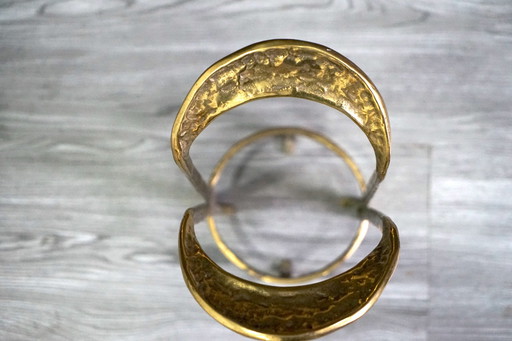  Golden German vintage Regency umbrella stand, 1970s