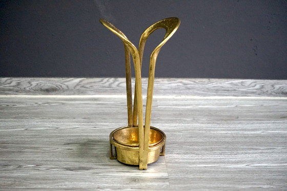 Image 1 of  Portaombrelli Regency dorato tedesco d'epoca, anni '70