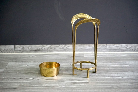 Image 1 of  Porte-parapluies Vintage Regency allemand doré, années 1970