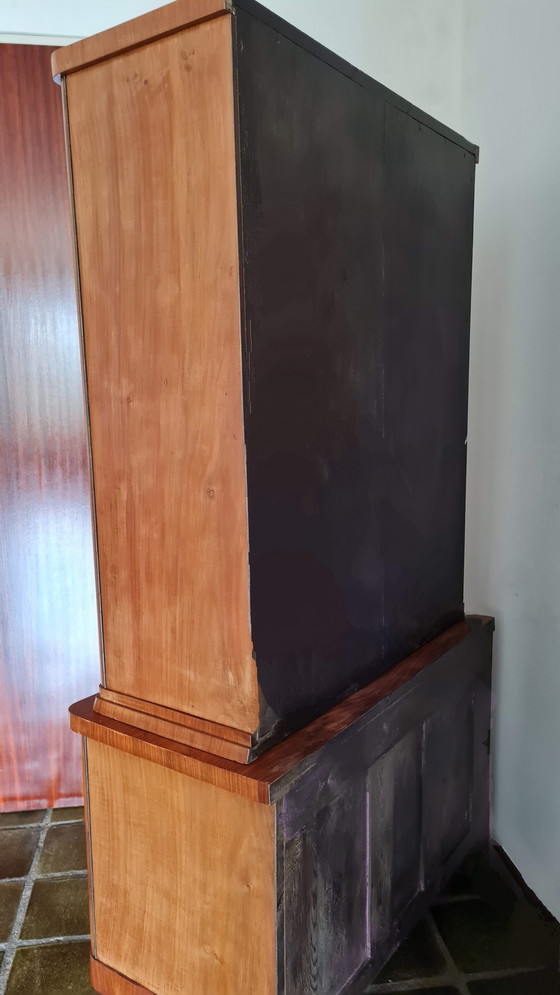 Image 1 of Art deco display case wall cabinet in 2 parts