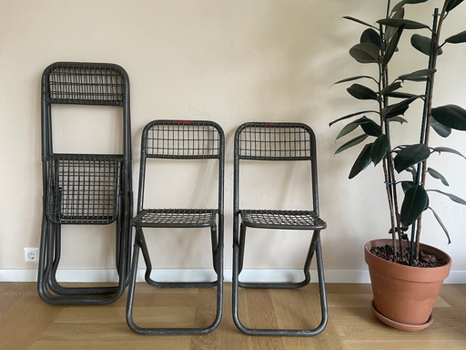 4x Military Folding Chairs, Metal