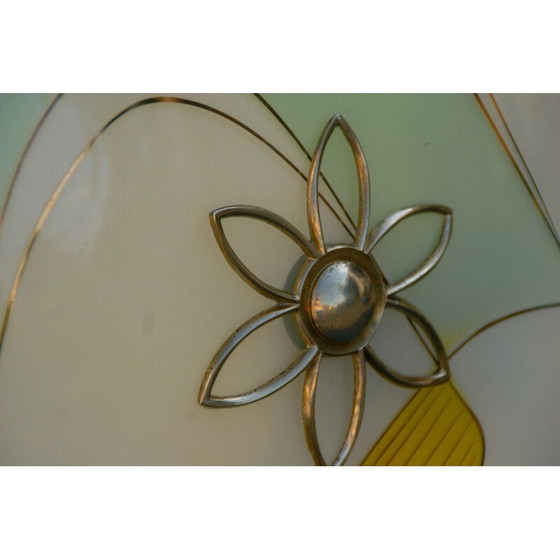 Image 1 of Lampada a sospensione in vetro tedesca di metà secolo, anni '50