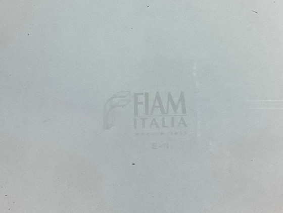 Image 1 of Mesa de centro/soporte para TV de vidrio curvo italiano Fiam