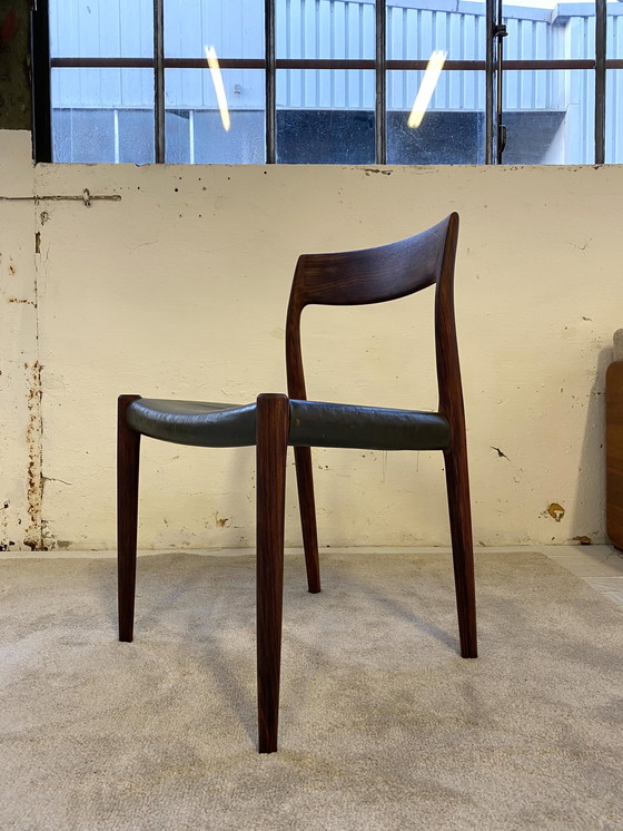 Image 1 of 4x N. O. Møller for J. L. Møller chairs in rio rosewood model 77