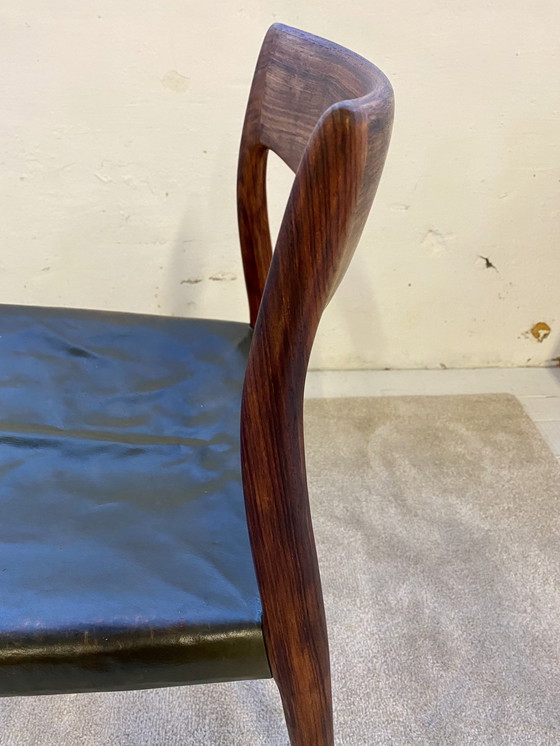 Image 1 of 4x N. O. Møller for J. L. Møller chairs in rio rosewood model 77