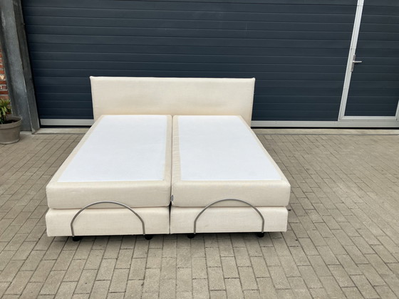 Image 1 of Beige Auping Boxspring 180x200 fully electric incl matr et topper