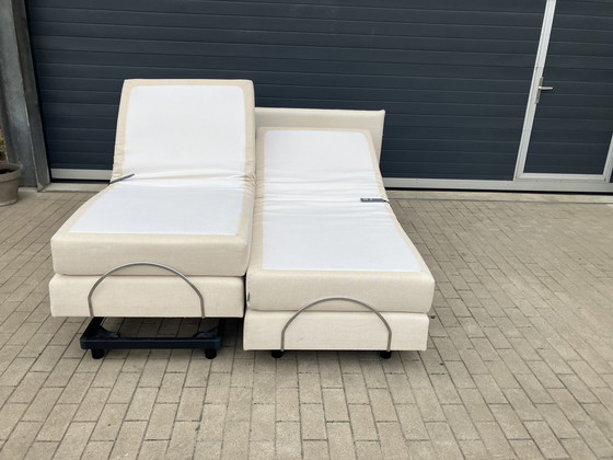 Image 1 of Beige Auping Boxspring 180x200 fully electric incl matr et topper