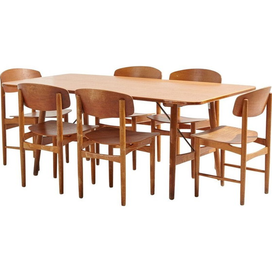 Set da pranzo vintage in teak di Borge Mogensen per Soborg, Danimarca 1950 – Soborg Mobelfabrik, Wood