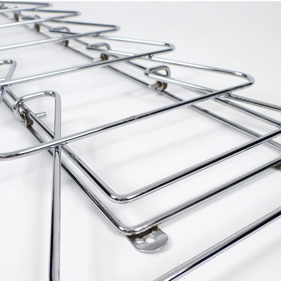 Image 1 of Chrome vintage magazine rack