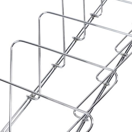 Image 1 of Chrome vintage magazine rack