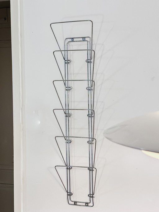 Porte-revues vintage chromé