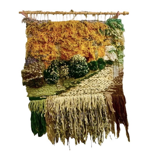 Tapestry Brutalist Macrame, Spain 1980S