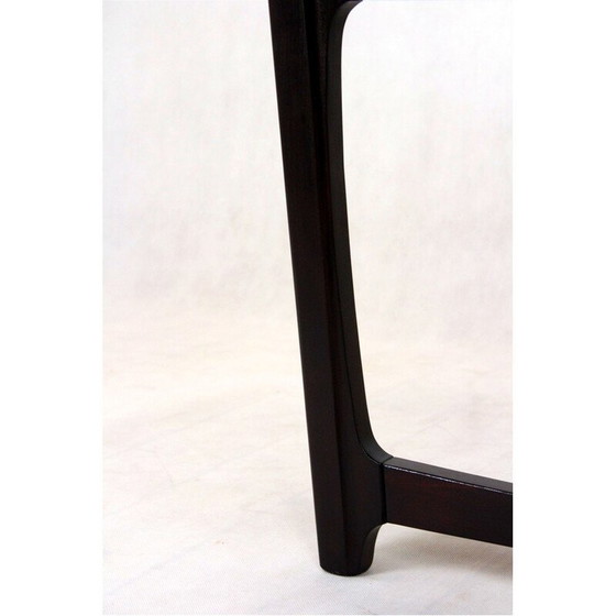 Image 1 of Vintage wooden round coffee table, Czechoslovakia 1970s