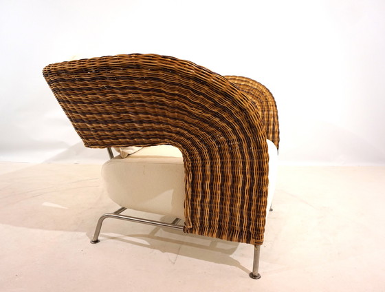 Image 1 of Set of 2 rattan wing chairs