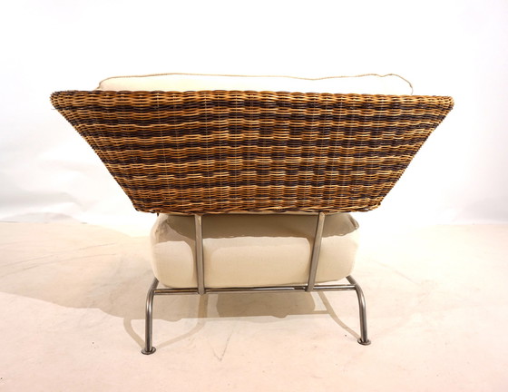 Image 1 of Set of 2 rattan wing chairs