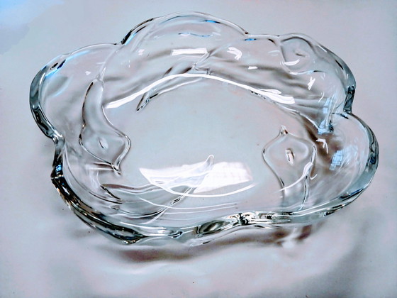 Image 1 of Mikasa Crystal Flair Tivoli Calla Lilly Round Fruit Bowl From Germany