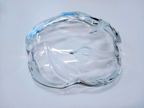 Image 1 of Mikasa Crystal Flair Tivoli Calla Lilly Round Fruit Bowl From Germany