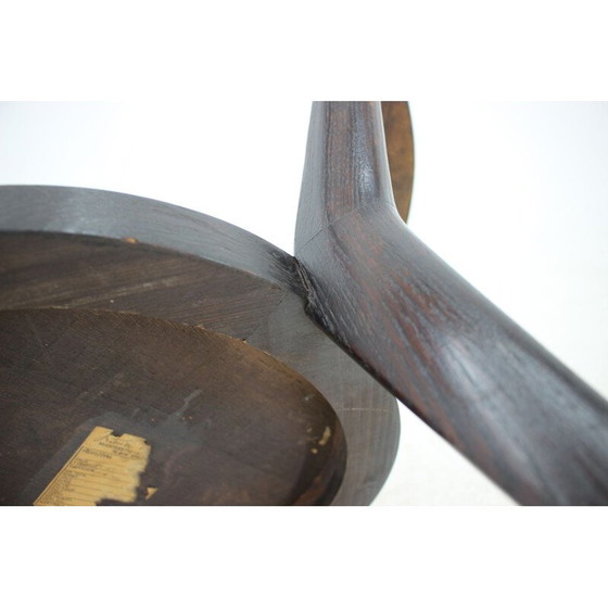 Image 1 of Vintage oak and glass coffee table by Karel Koelka and Antonin Kropàek, Czechoslovakia 1960