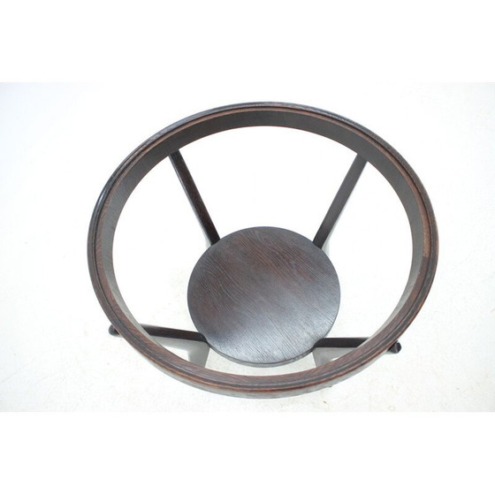 Image 1 of Vintage oak and glass coffee table by Karel Koelka and Antonin Kropàek, Czechoslovakia 1960