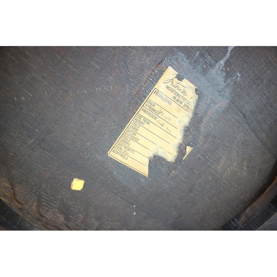 Image 1 of Vintage oak and glass coffee table by Karel Koelka and Antonin Kropàek, Czechoslovakia 1960