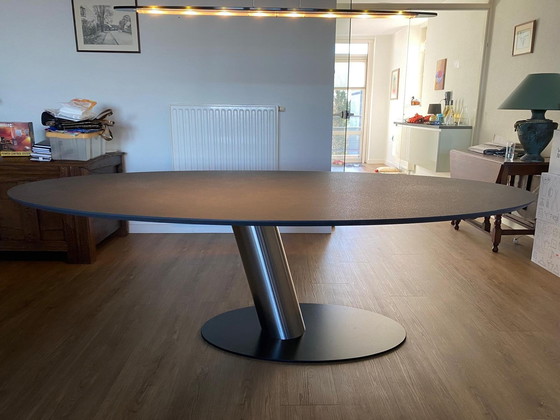 Image 1 of Bree's New World. Dining Table 169 Libra Oval + 6 Armchairs 283 Tanto Stainless Steel