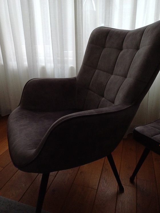 Image 1 of Armchair With Hocker