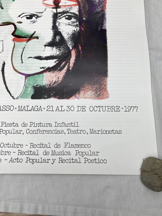Image 1 of 2 Poster d'epoca, mostra, omaggio a Pablo Picasso