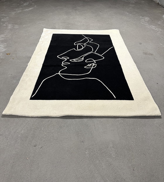 Image 1 of Rectangular vintage wool rug