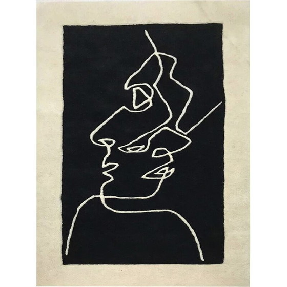 Image 1 of Rectangular vintage wool rug
