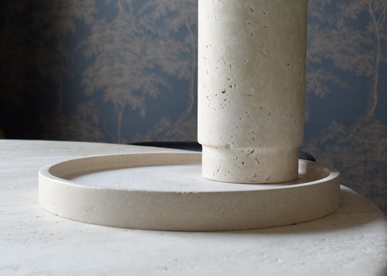 Image 1 of Travertine wine cooler vase and plate