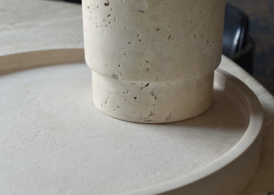 Image 1 of Travertine wine cooler vase and plate