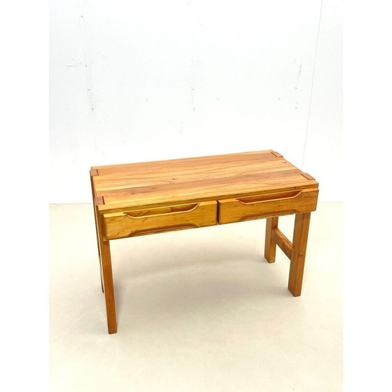 Image 1 of Vintage pine desk with drawers by Maison Regain, France 1960