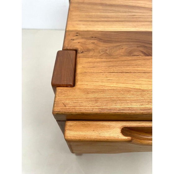 Image 1 of Vintage pine desk with drawers by Maison Regain, France 1960